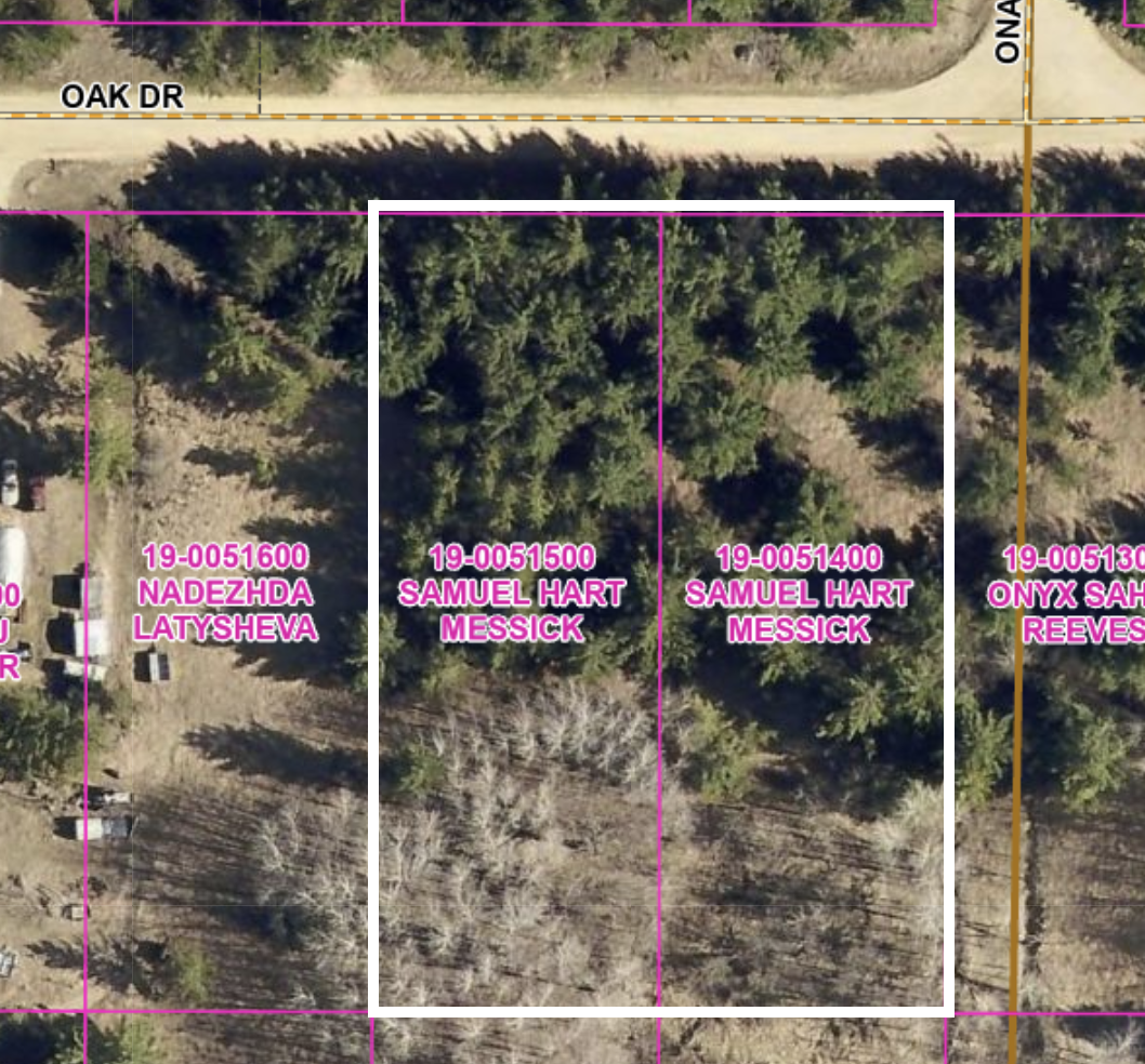 land for sale at lots 22 & 23 Oak Drive in Browerville, MN