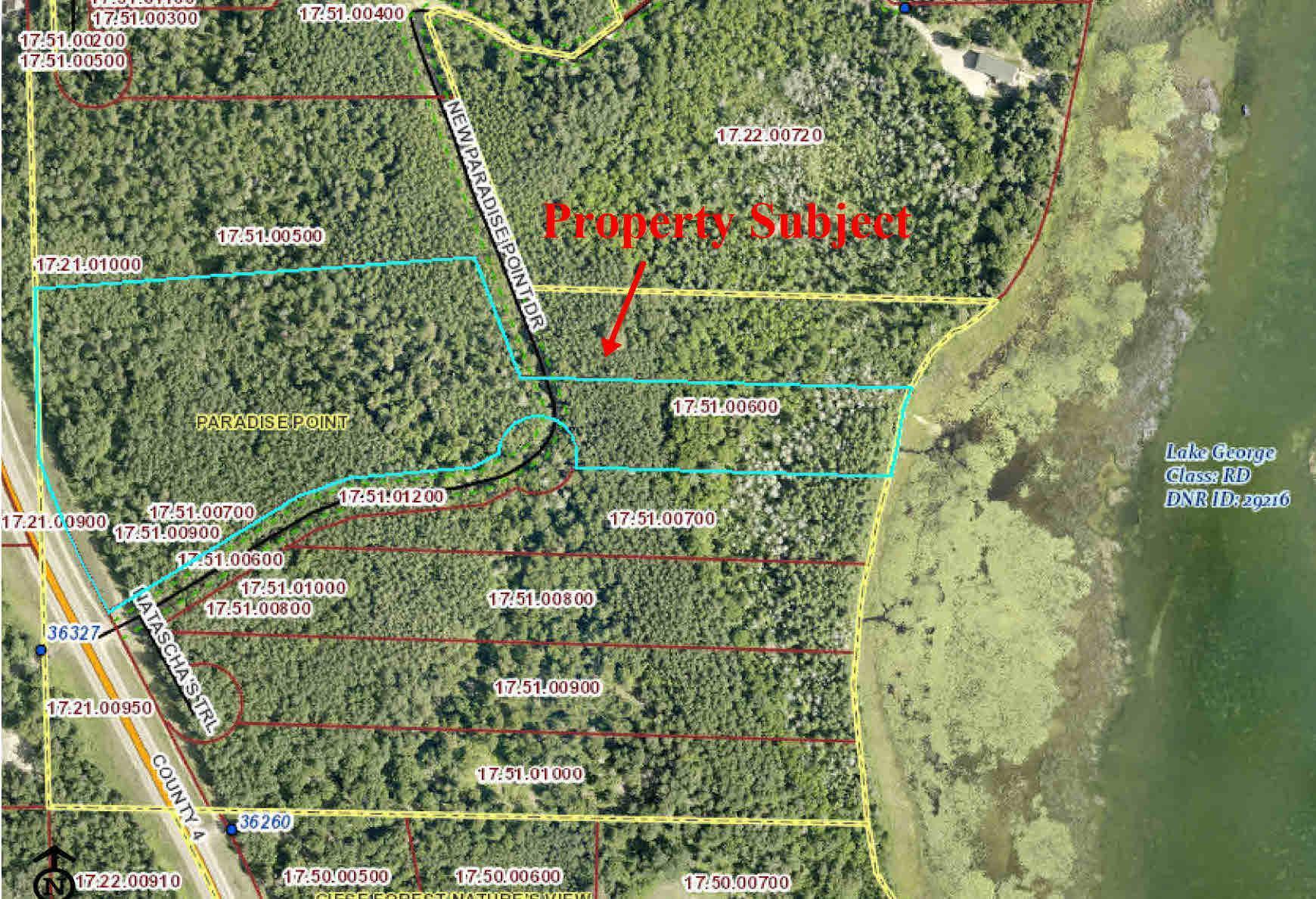 land for sale at TBD Lot 6 New Paradise Point Drive in Lake George, MN