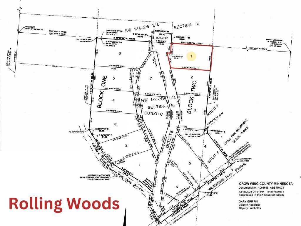land for sale at L1B2 Wilderness Parkway in Crosslake, MN (photo 5 of 15)