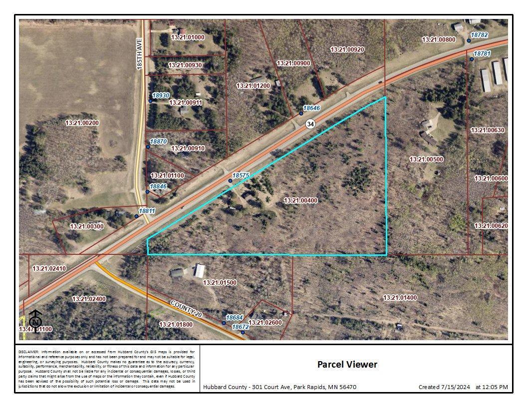 land for sale at 18575 State 34 in Park Rapids, MN