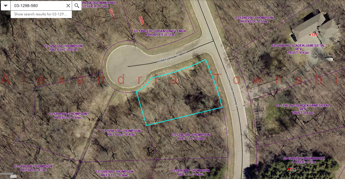 land for sale at Lot 13 Block 2 Yorktown Court NE in Alexandria, MN