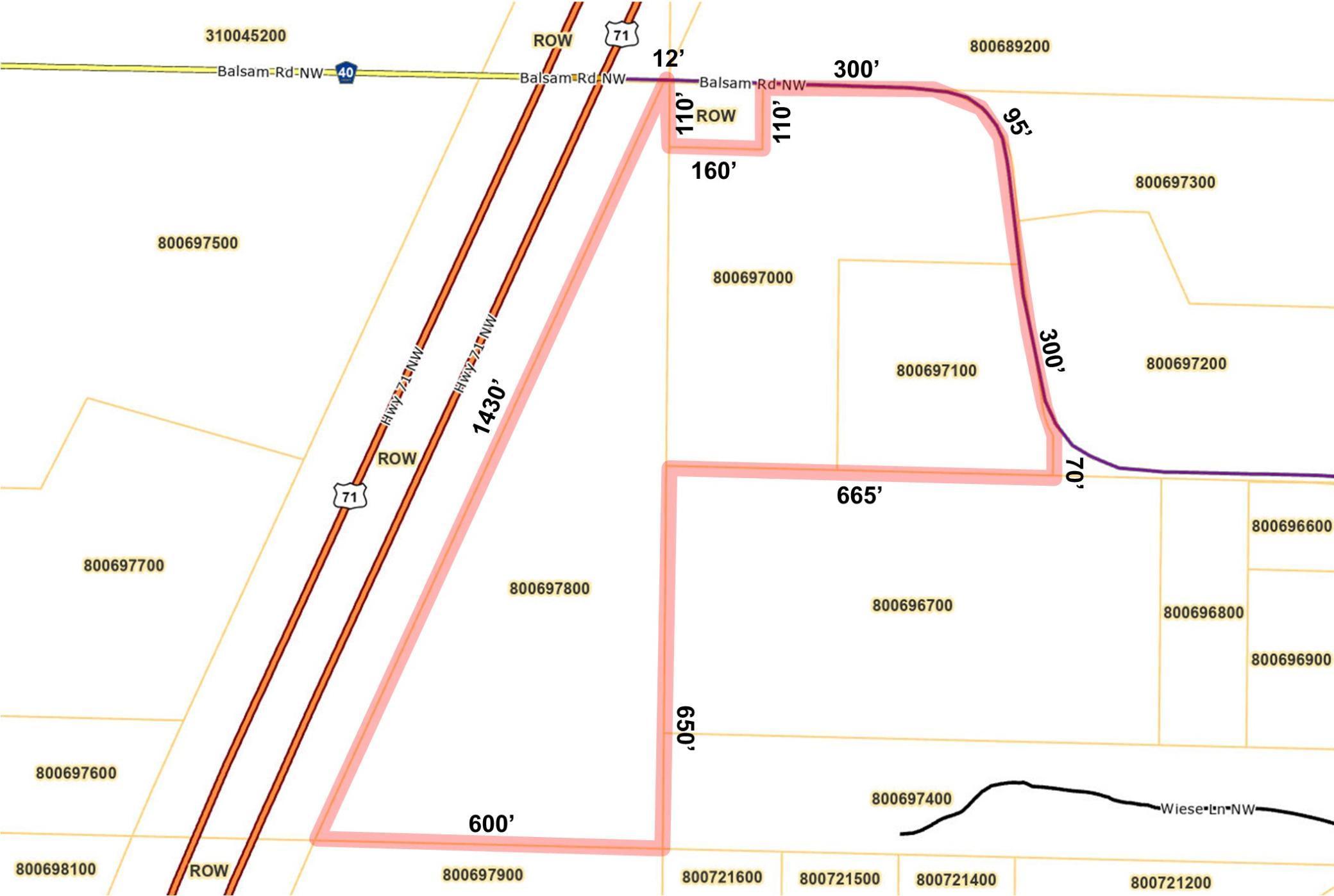 land for sale at 1490 & 1326 Balsam Road NW in Bemidji, MN (photo 6 of 7)
