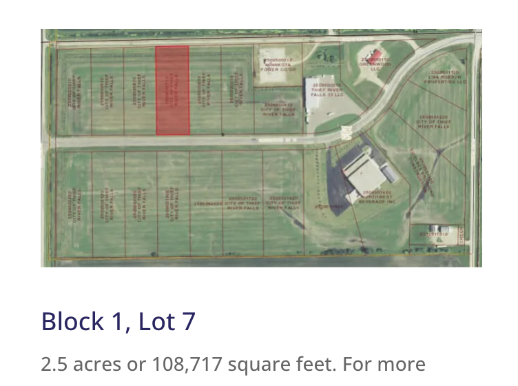 land for sale at Lot 7, Block 1 Greenwood Street W in Thief River Falls, MN