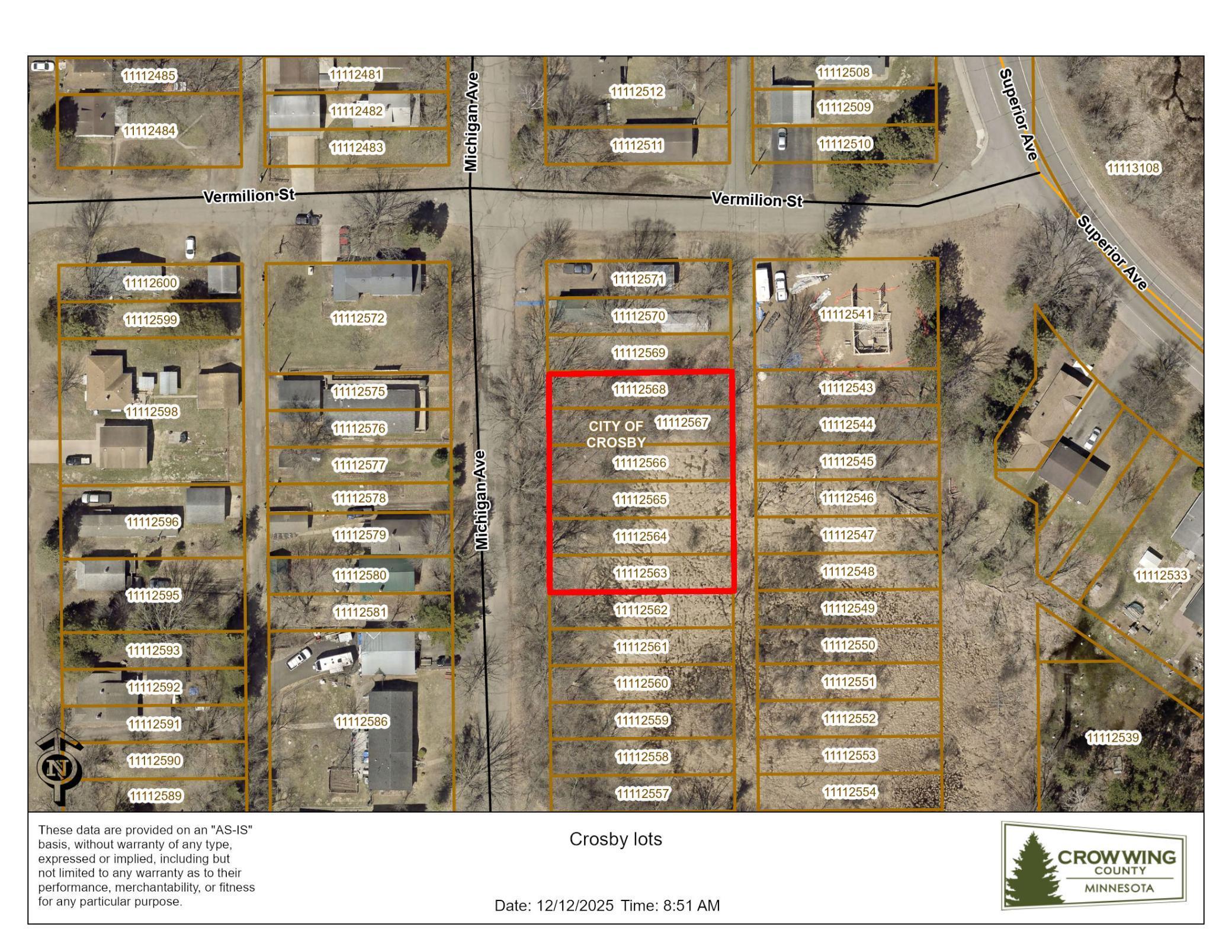 land for sale at TBD Michigan Avenue in Crosby, MN