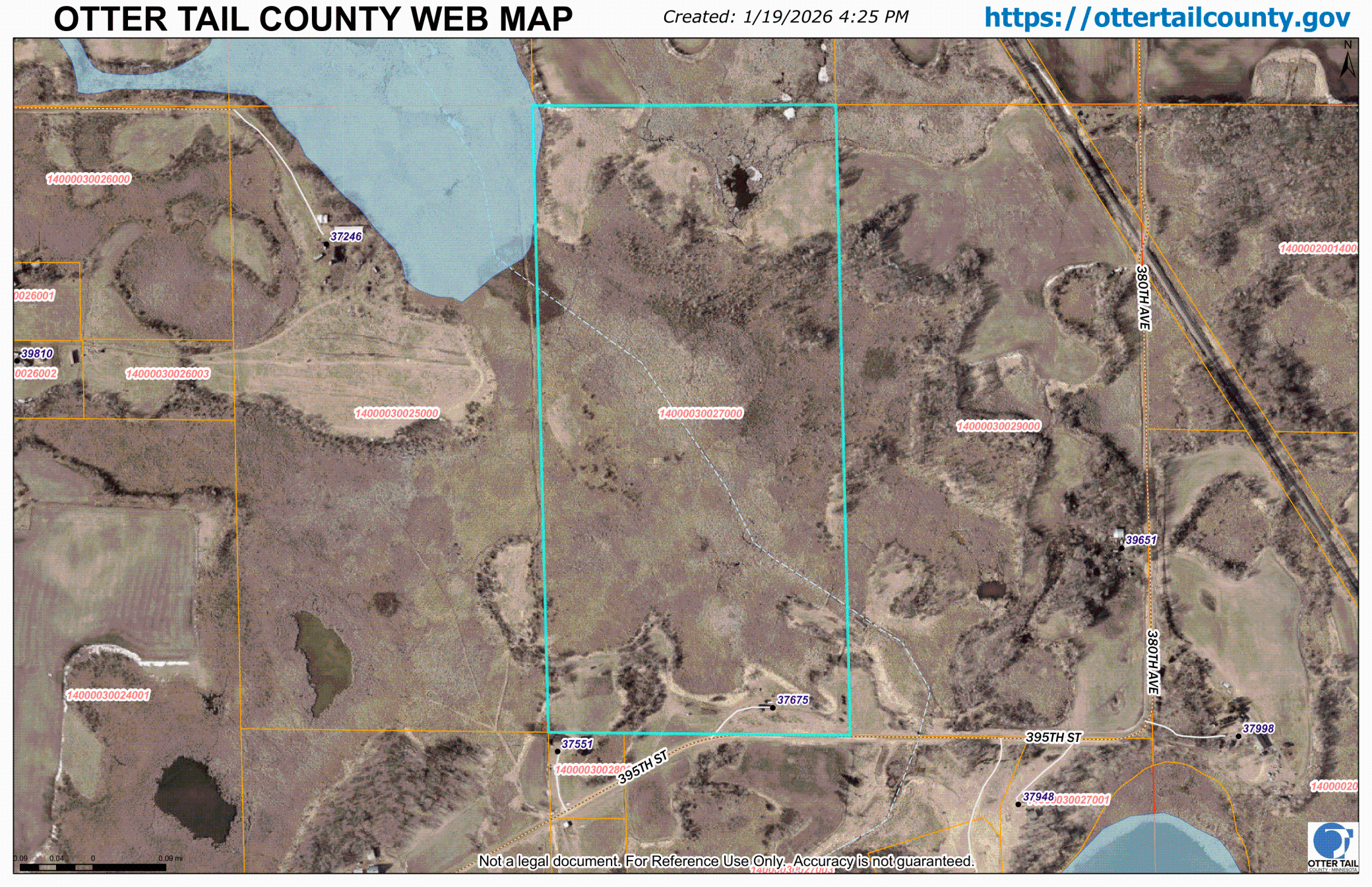 land for sale at 37675 395th Street in Dent, MN