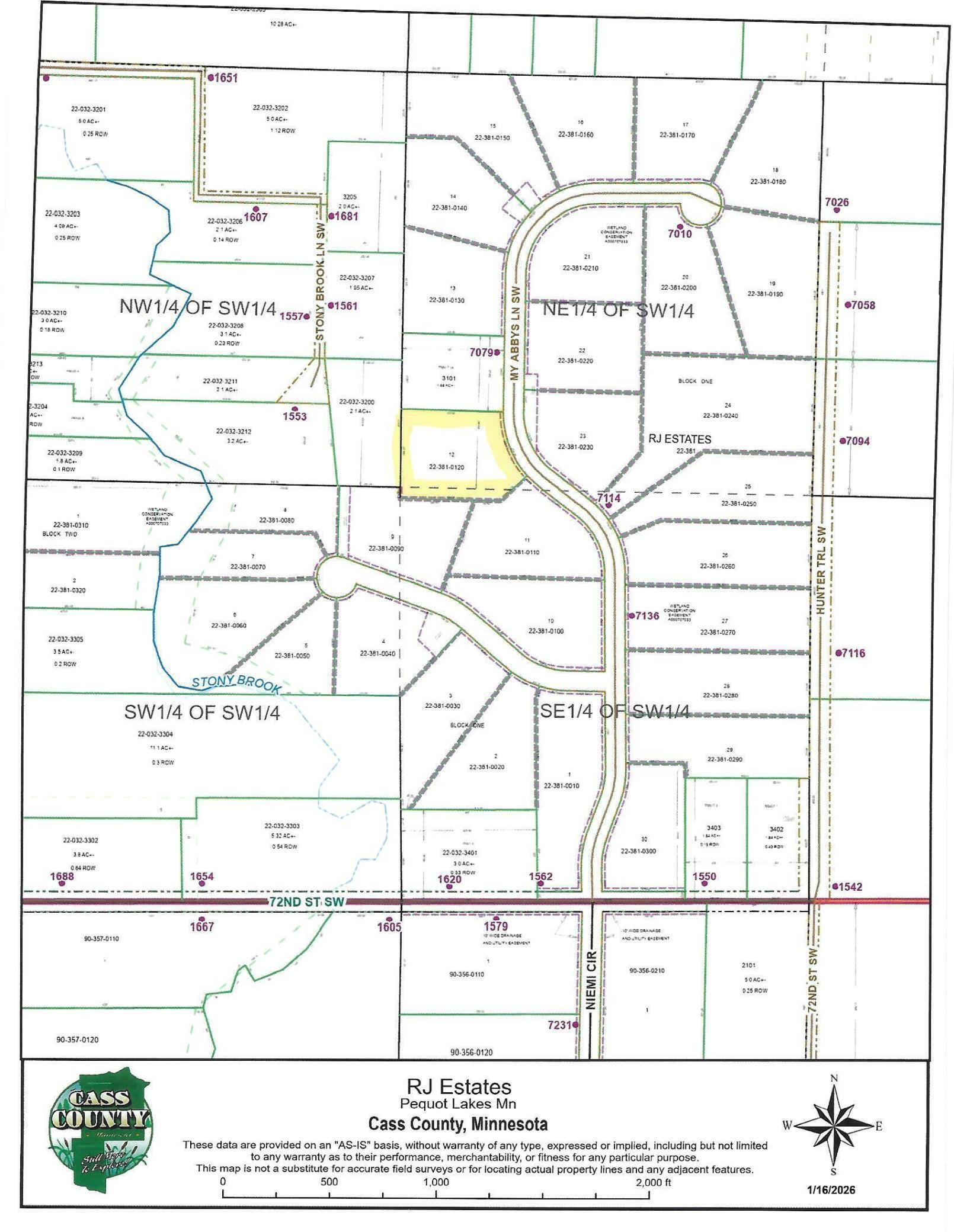 land for sale at XX12 TBD My Abbys Way Lane SW in Pequot Lakes, MN