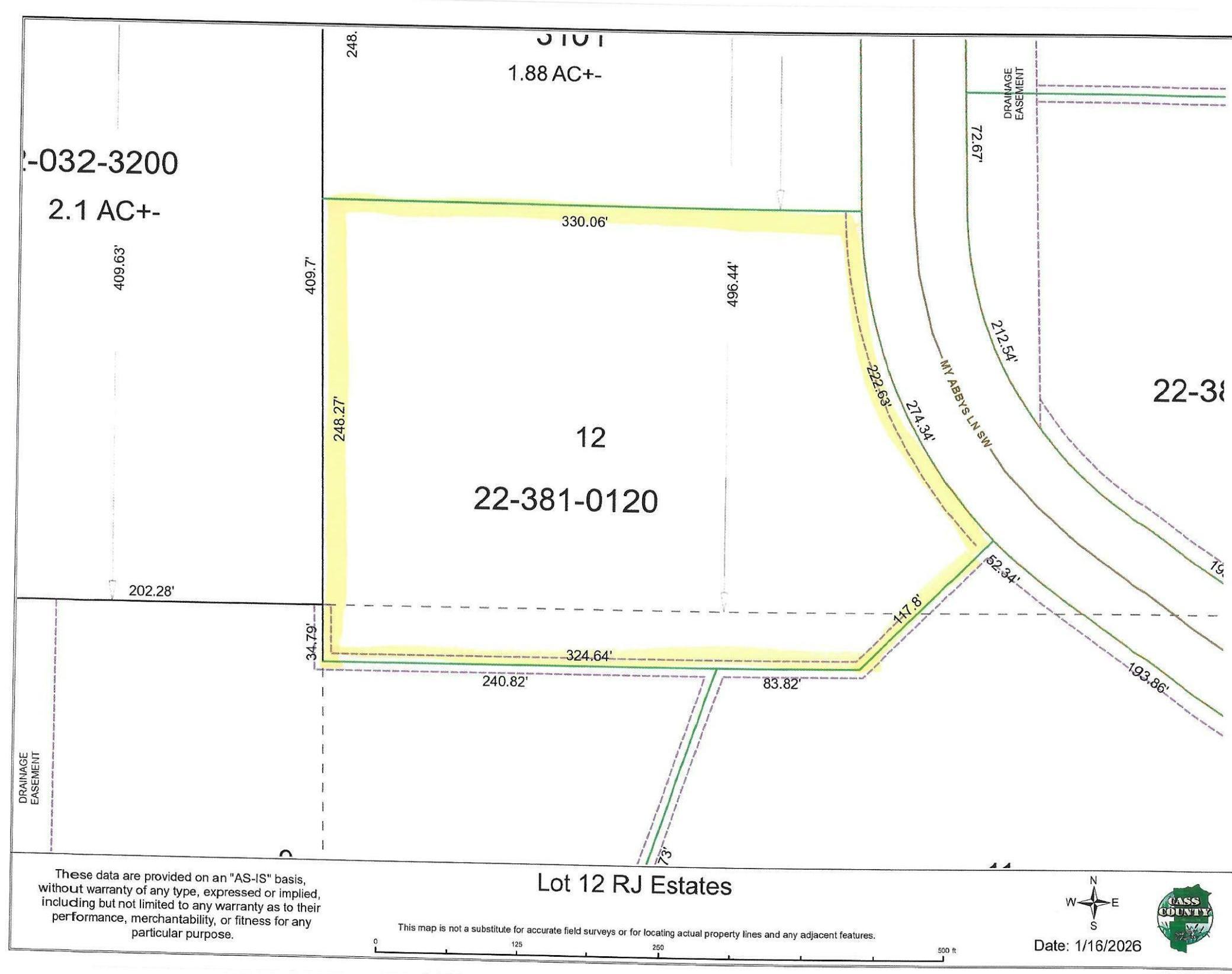 land for sale at XX12 TBD My Abbys Way Lane SW in Pequot Lakes, MN (photo 2 of 9)