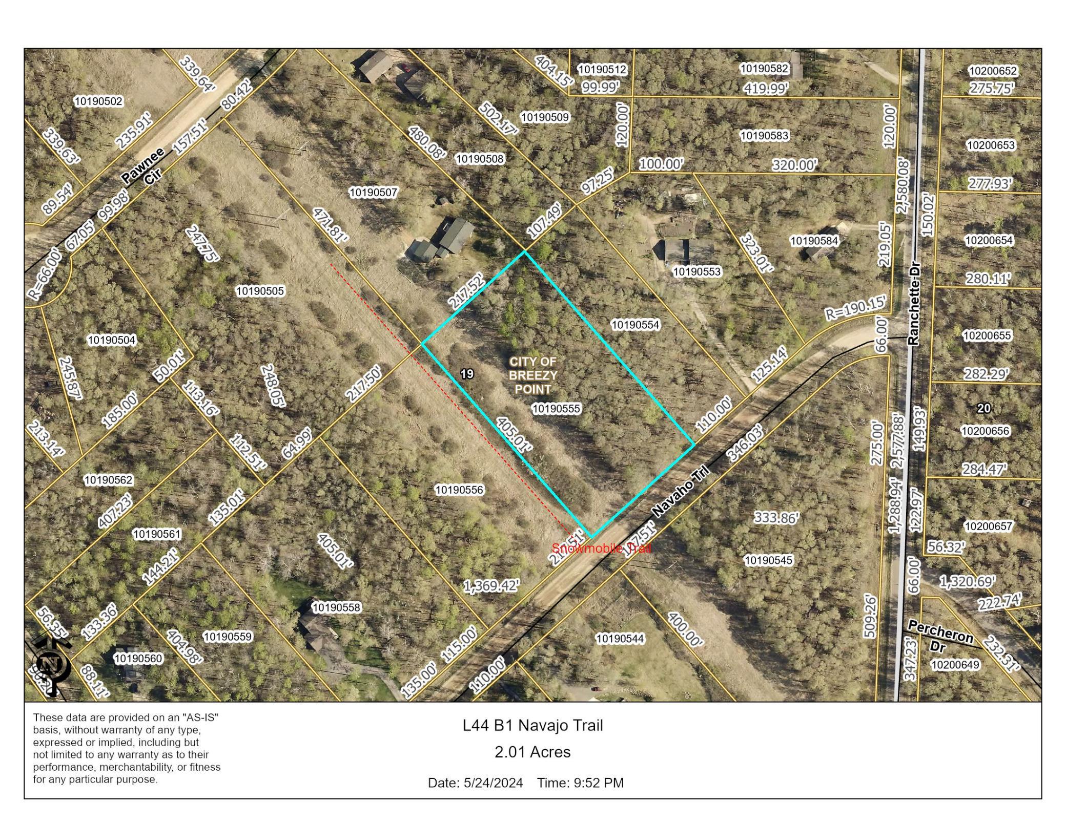 land for sale at L44 B1 Navaho Trail in Breezy Point, MN