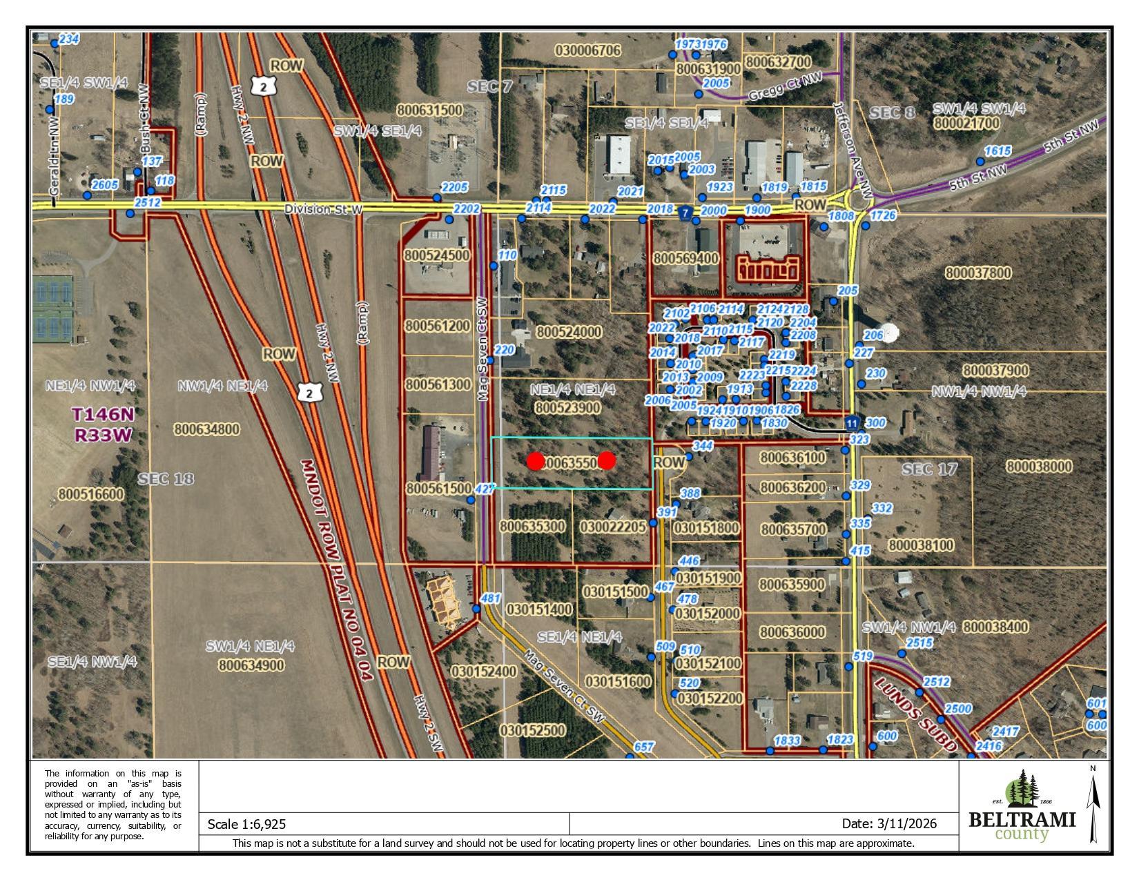 land for sale at TBD Mag Seven Court SW in Bemidji, MN (photo 2 of 5)