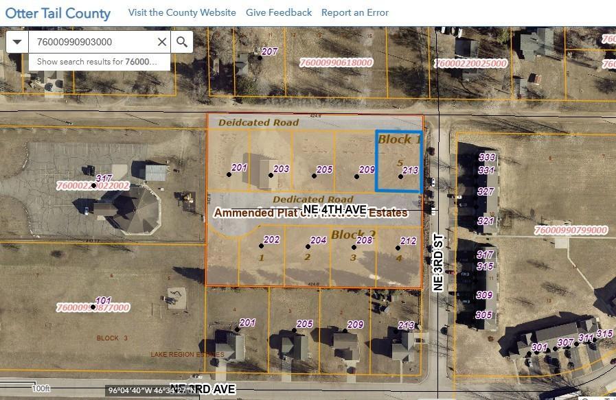 land for sale at 213 4th Avenue NE in Pelican Rapids, MN (photo 2 of 3)