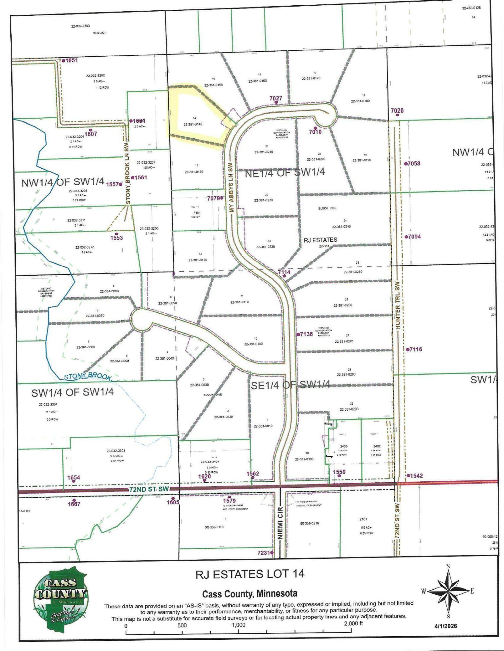 land for sale at TBD Lot 14 My Abbys Way Lane SW in Pequot Lakes, MN (photo 2 of 4)