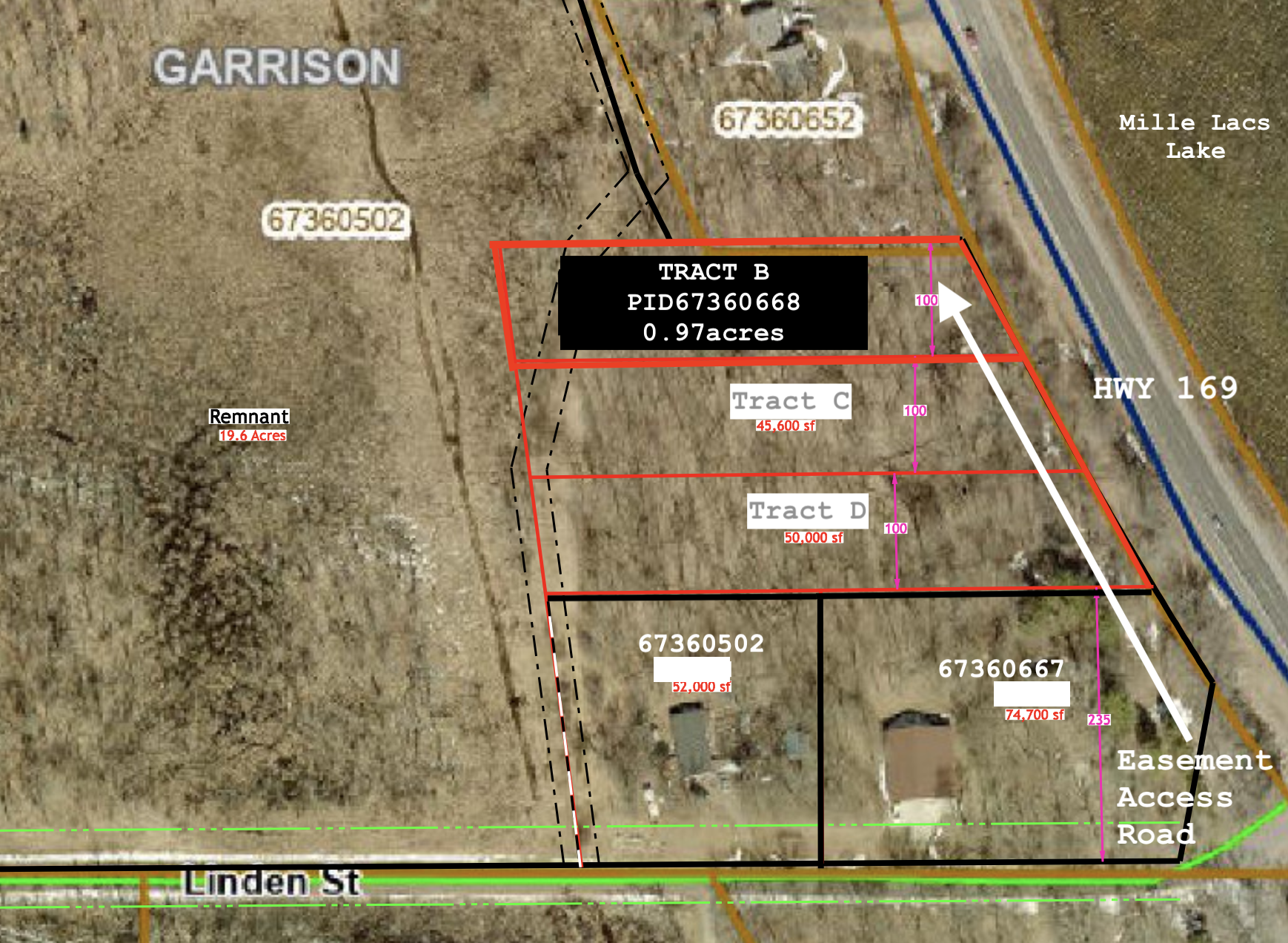 2018 land for sale at TRACT B Linden Street in Garrison, MN