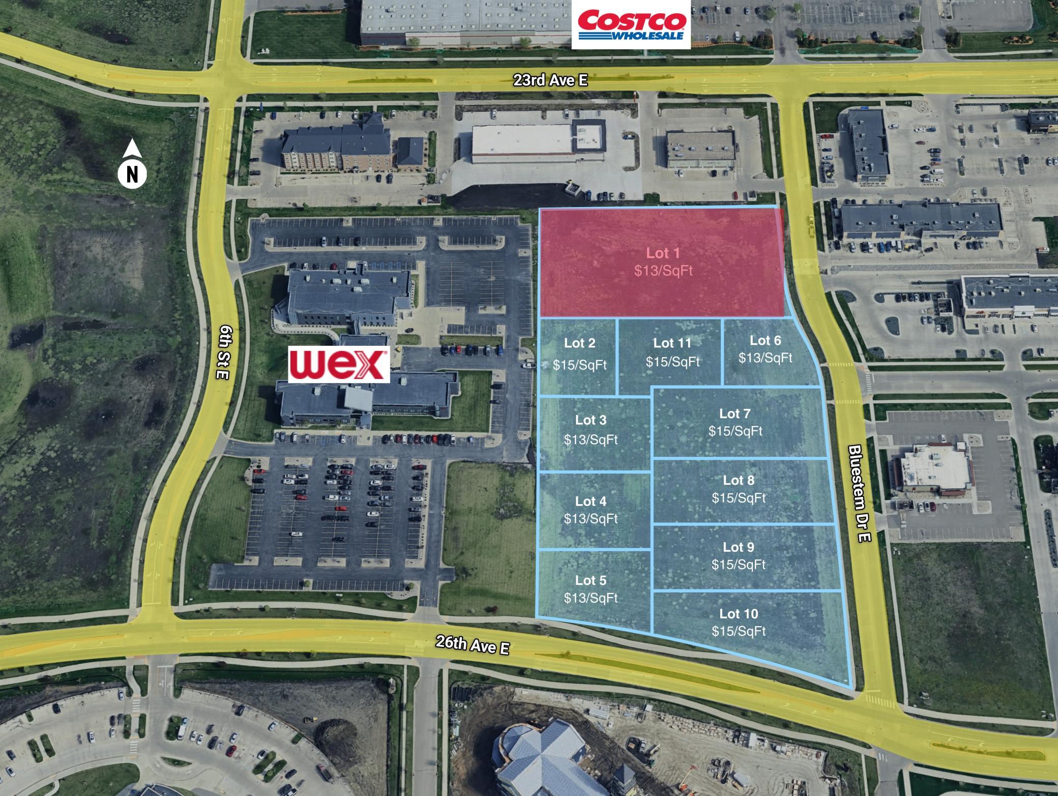 land for sale at 2320 Bluestem Drive E in West Fargo, ND