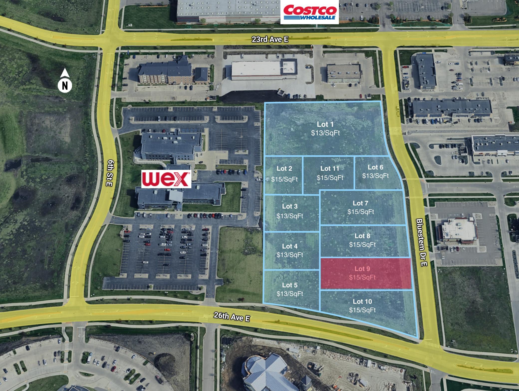 land for sale at 2545 Summit Way E in West Fargo, ND
