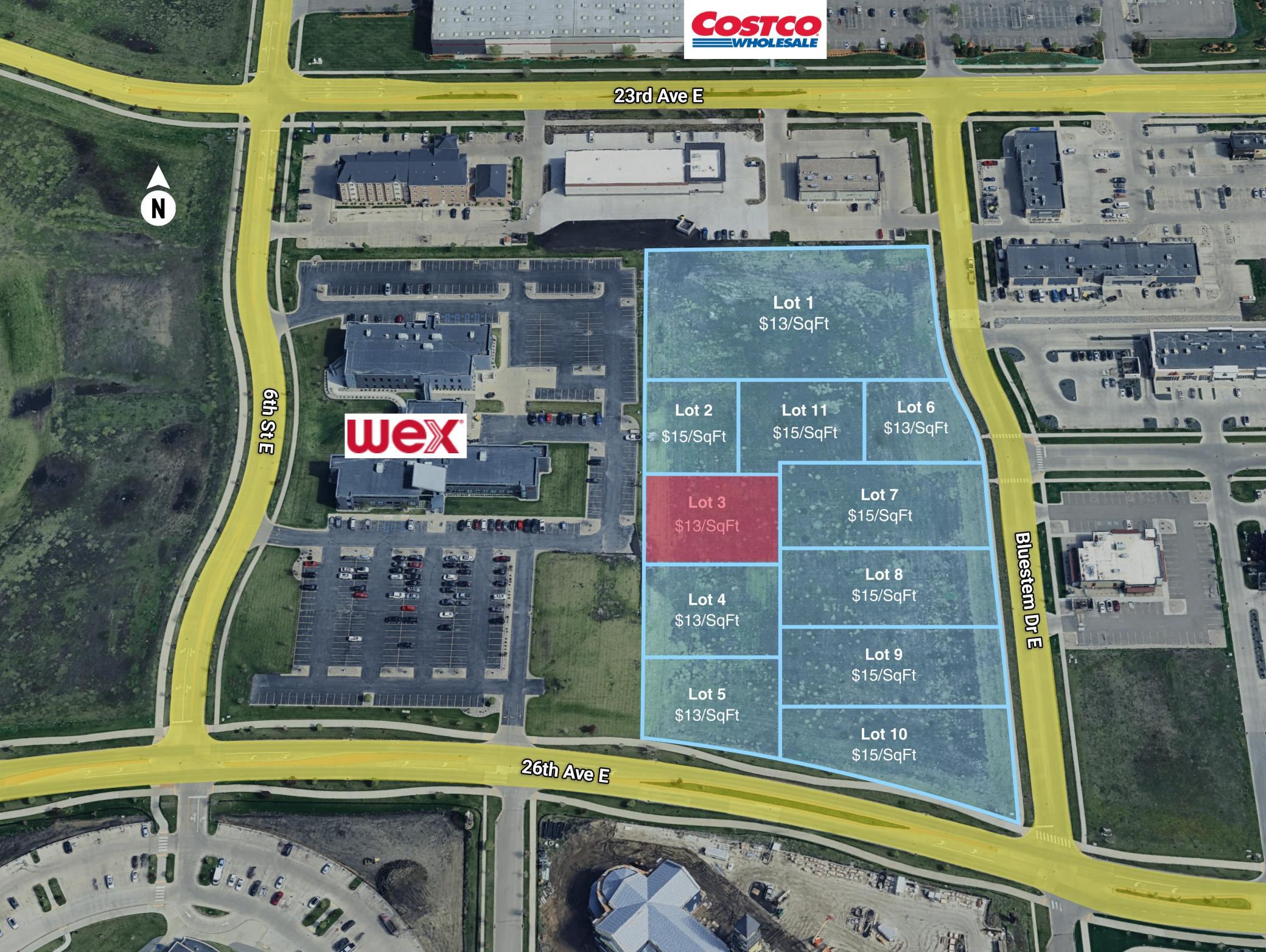 land for sale at 2450 Summit Way E in West Fargo, ND