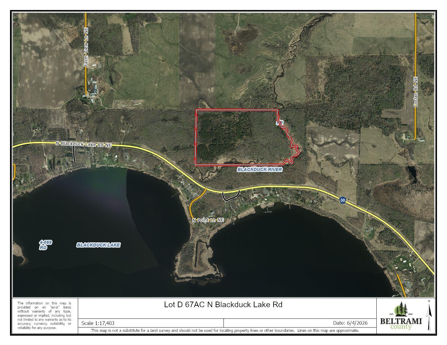 land for sale at Lot D 67AC N Blackduck Lake Road in Hines, MN (photo 2 of 6)