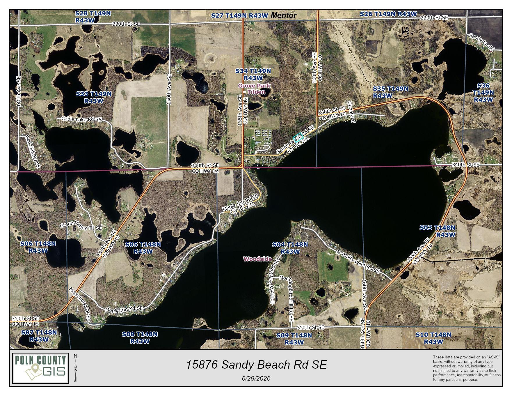 1975 single family home for sale at 15876 Sandy Beach Road SE in Mentor, MN — 2 bed, 2 bath (photo 30 of 31)