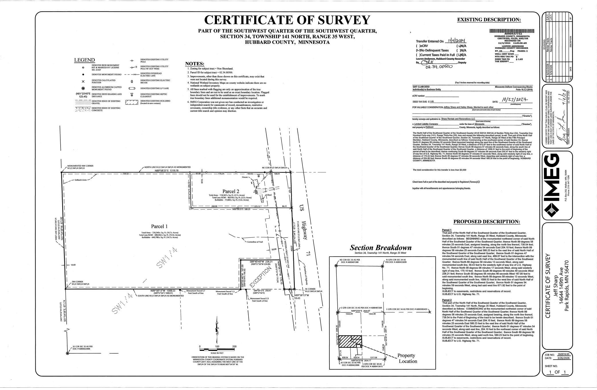 1948 land for sale at TBD US 71 - 16.7 AC in Park Rapids, MN (photo 2 of 11)