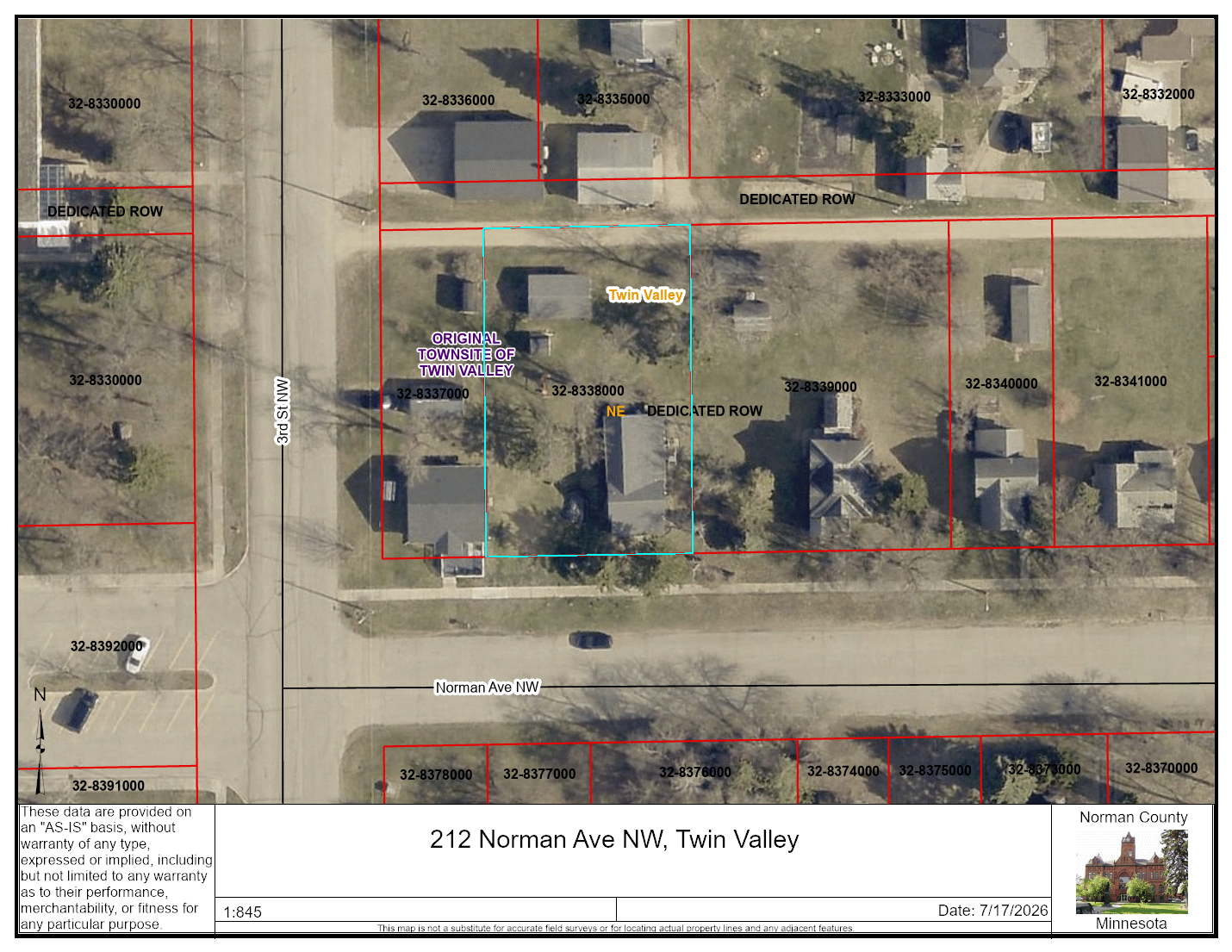1900 single family home for sale at 212 Norman Avenue NW in Twin Valley, MN — 2 bed, 1 bath (photo 28 of 28)