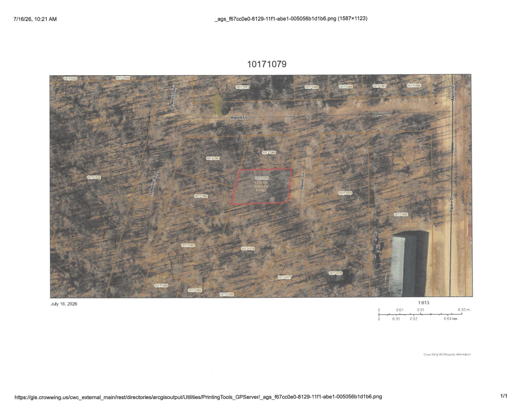 land for sale at TBD Alpine Circle in Breezy Point, MN