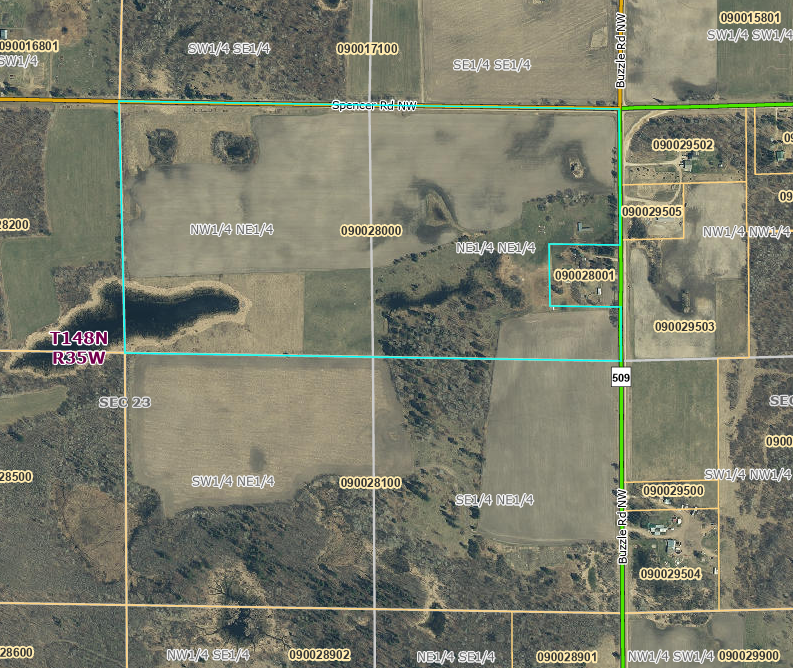 land for sale at NA Spencer Road NW in Shevlin, MN