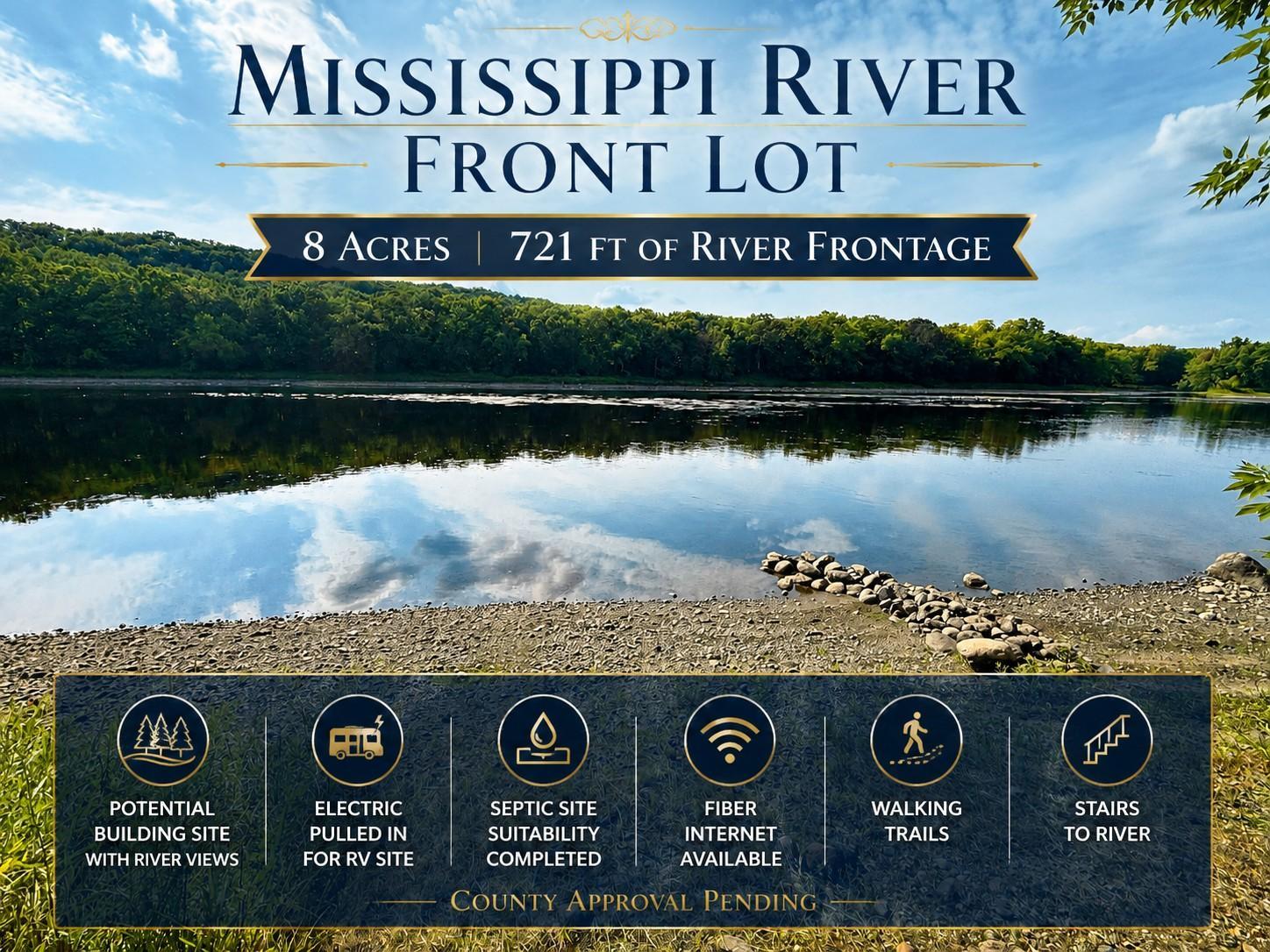 1997 land for sale at 8 Acres Mississippi River Front TBD Bedow Road in Fort Ripley, MN