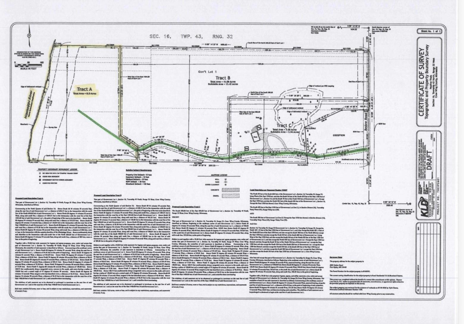 1997 land for sale at 8 Acres Mississippi River Front TBD Bedow Road in Fort Ripley, MN (photo 2 of 25)