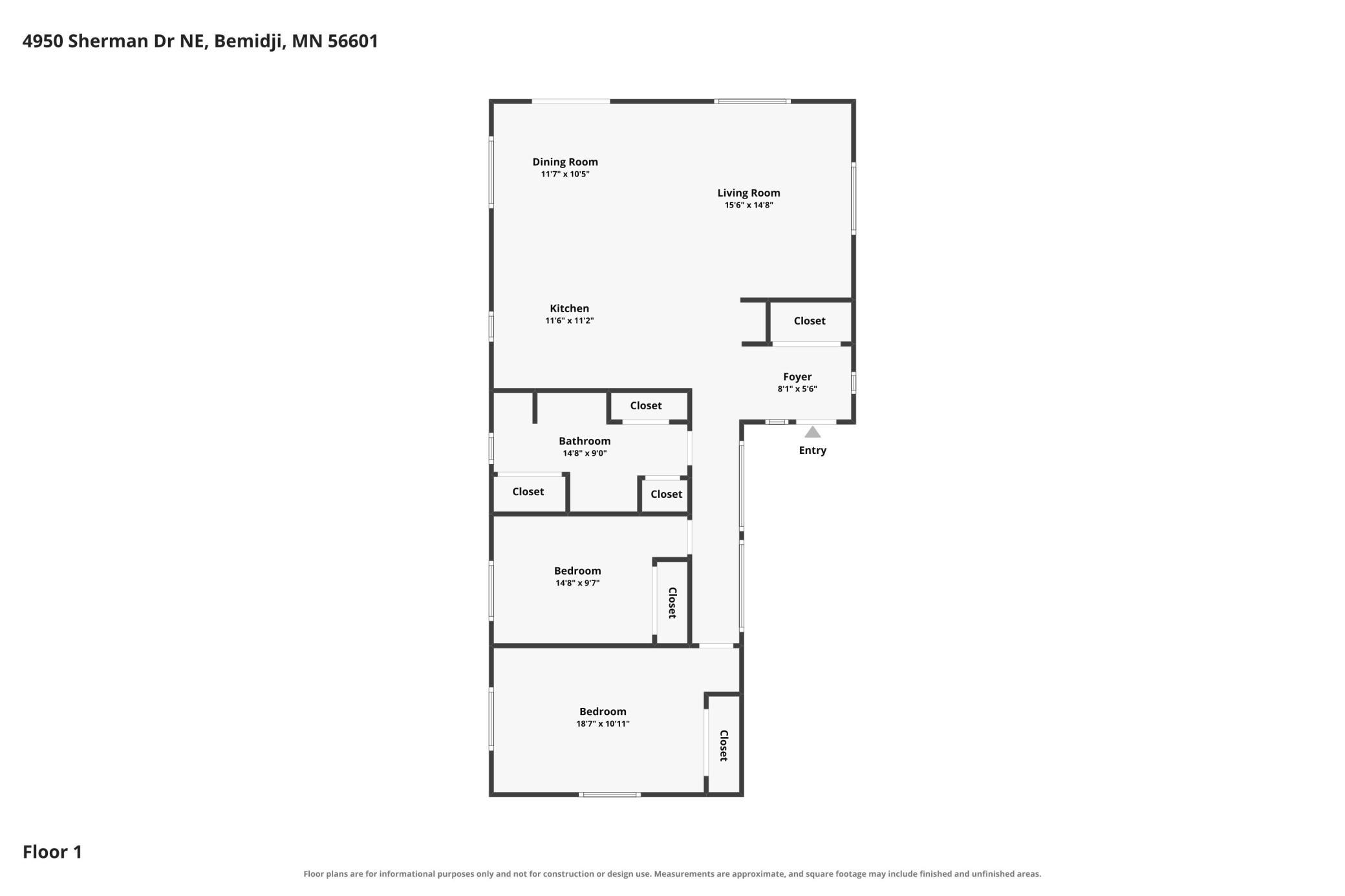 2011 single family home for sale at 4950 Sherman Drive NE in Bemidji, MN — 2 bed, 1 bath (photo 70 of 70)