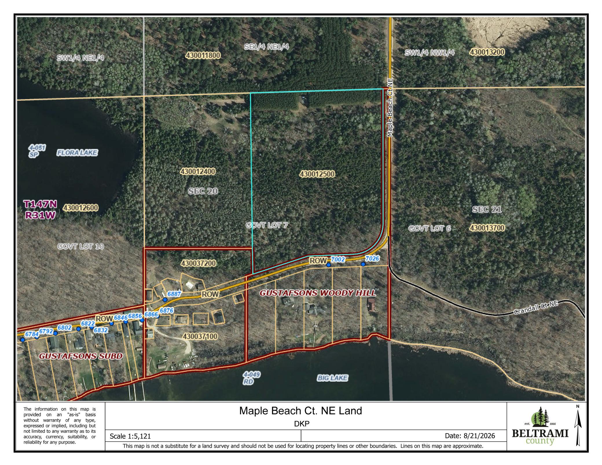 land for sale at TBD Maple Beach Court NE in Bemidji, MN (photo 2 of 2)