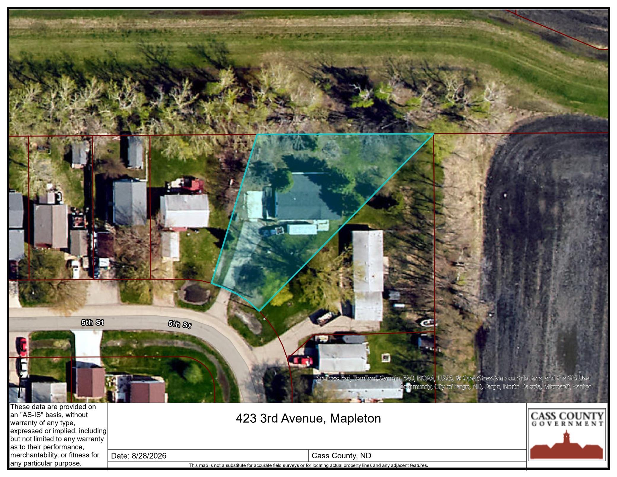 1980 single family home for sale at 423 3rd Avenue in Mapleton, ND — 4 bed, 3 bath (photo 30 of 30)