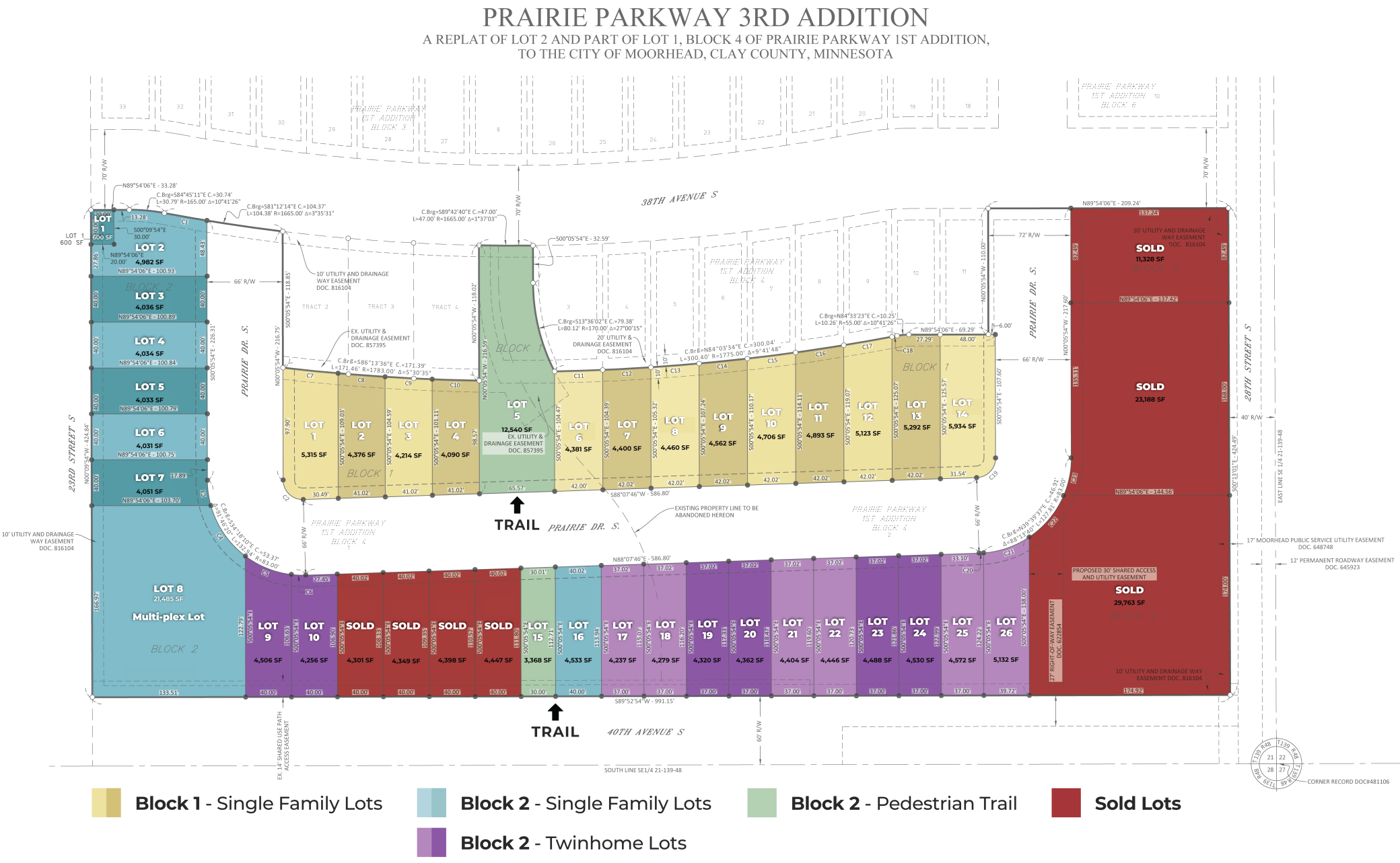 land for sale at 3838 Praire Lane in Moorhead, MN