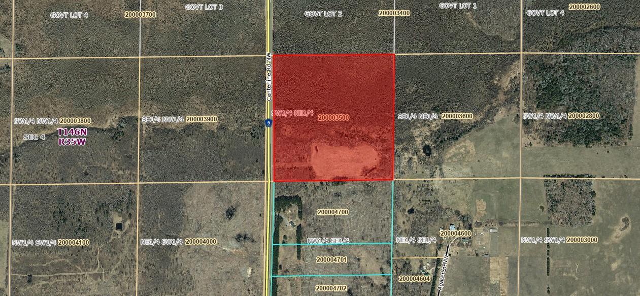land for sale at 2230 Centerline Road NW in Solway, MN