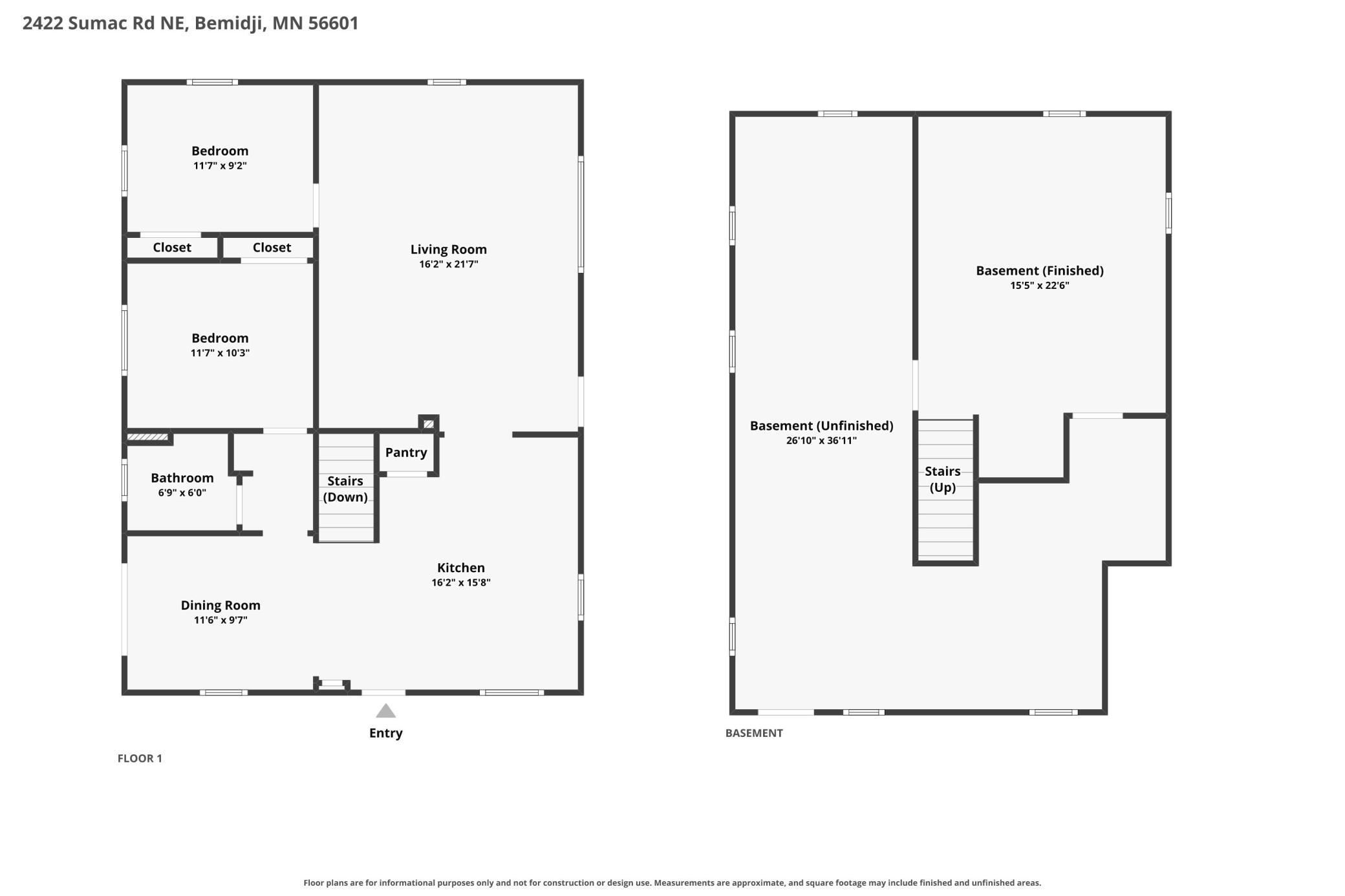 1959 single family home for sale at 2422 Sumac Road NE in Bemidji, MN — 2 bed, 1 bath (photo 63 of 72)