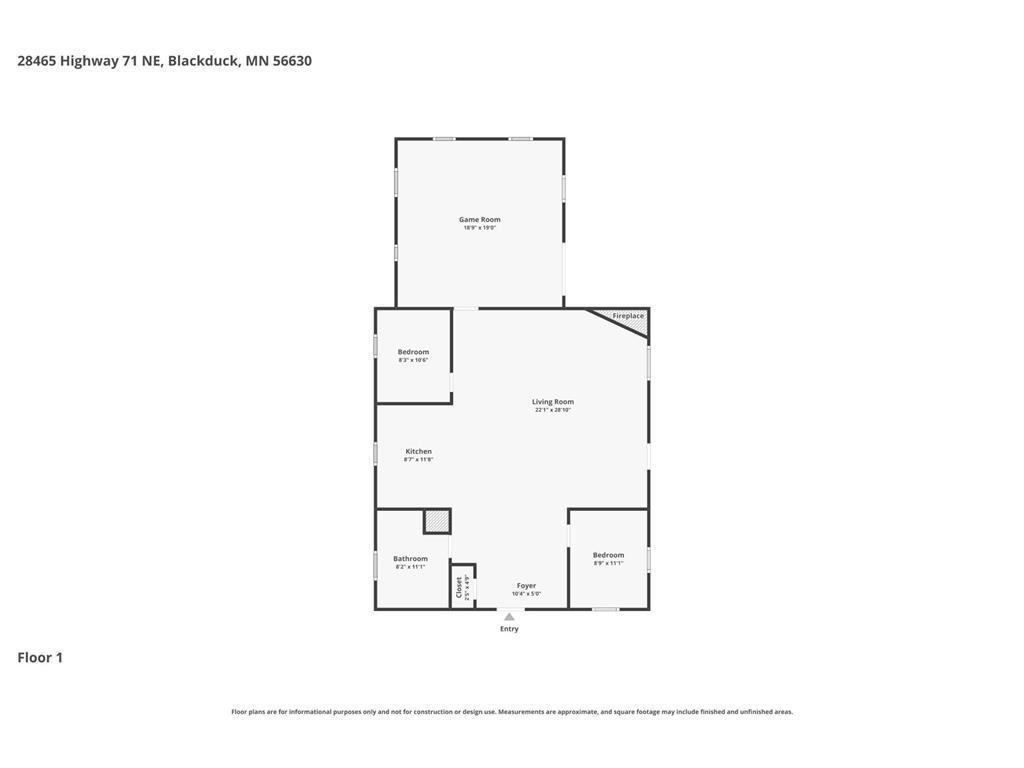 2001 single family home for sale at 28465 Highway 71 NE in Blackduck, MN — 2 bed, 1 bath (photo 10 of 40)