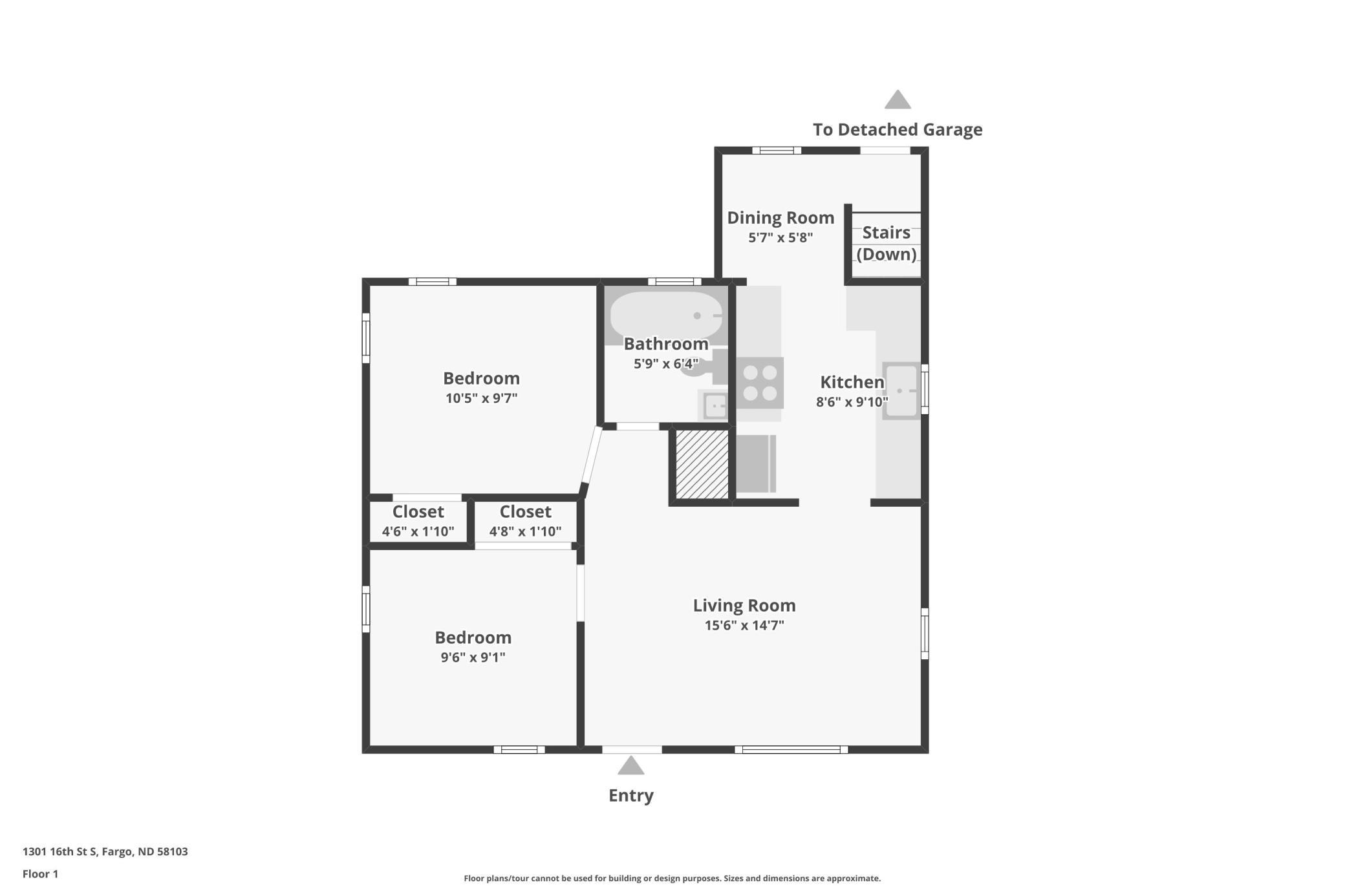 1940 single family home for sale at 1301 16th Street S in Fargo, ND — 2 bed, 1 bath (photo 25 of 27)